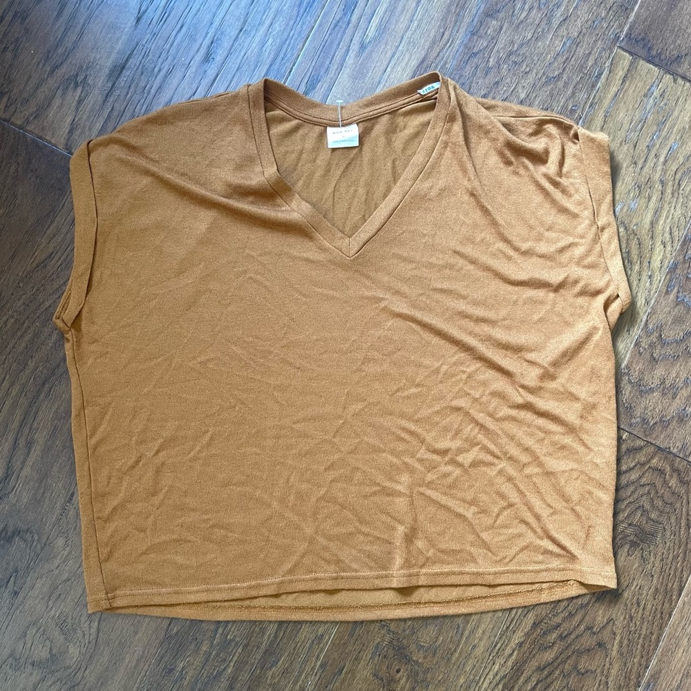 Mod Ref Burnt Oversized Cardigan Sleeveless Sweater Vest Size Medium